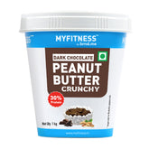 MyFitness Peanut Butter - Dark Chocolate | 30% Protein | Crunchy | Rich Chocolate Peanut Butter Spread MyFitness Peanut Butter - Dark Chocolate | 30% Protein | Crunchy | Rich Chocolate Peanut Butter Spread