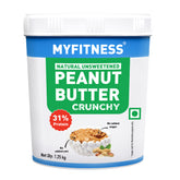 MyFitness Peanut Butter - Natural Unsweetened | 31% Protein | Crunchy | Zero Sugar Peanut Butter Spread MyFitness Peanut Butter - Natural Unsweetened | 31% Protein | Crunchy | Zero Sugar Peanut Butter Spread