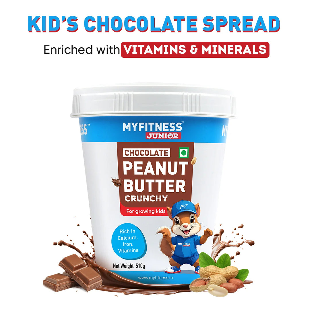 Kids Chocolate Crunchy Peanut Butter Spread with Added Minerals (25% Protein)