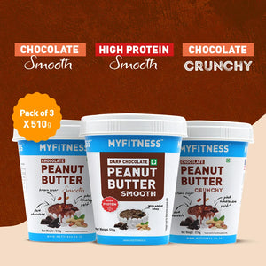 Chocolate Combo 510gm: Chocolate Smooth, Chocolate Crunchy & Dark Chocolate Smooth