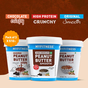 Combo 510gm: Chocolate Crispy, Dark Chocolate Smooth & Original Smooth