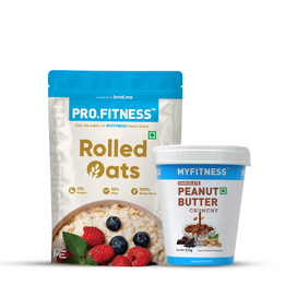 Rolled Oats + Chocolate Crunchy Peanut Butter Combo Rolled Oats + Chocolate Crunchy Peanut Butter Combo