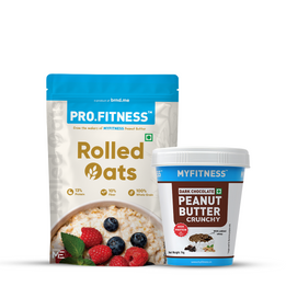 Rolled Oats + Dark Chocolate Crunchy Peanut Butter Combo Rolled Oats + Dark Chocolate Crunchy Peanut Butter Combo