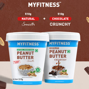 Combo - Natural Peanut Butter Smooth & Chocolate Peanut Butter Crunchy