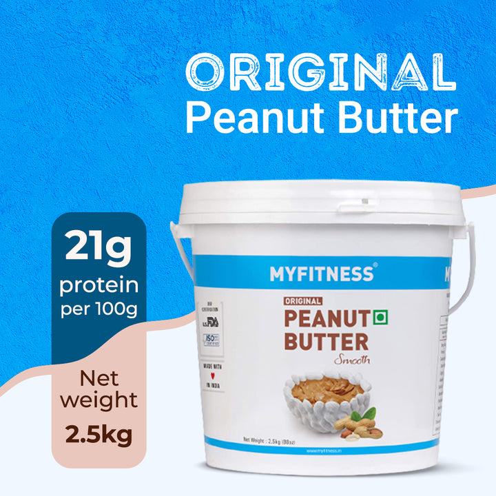 Original Smooth Peanut Butter 2.5kg (21% Protein)