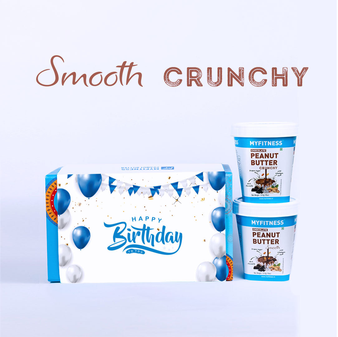 Happy Birthday Gift Box Chocolate Peanut Butter 510g Smooth & crunch