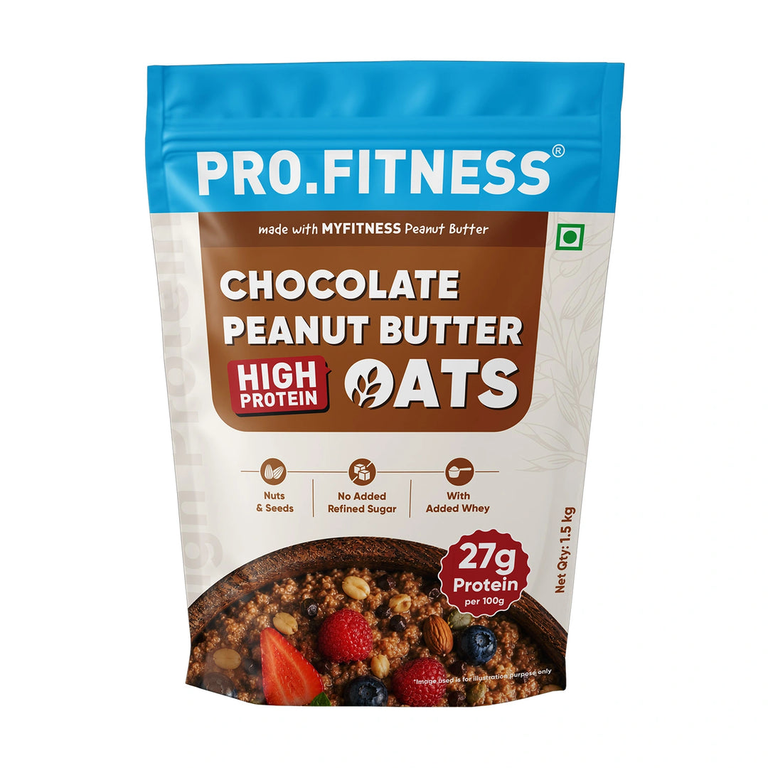 Pro.Fitness High Protein Chocolate Peanut Butter Oats | Made with MyFitness Chocolate Peanut Butter | 27% Protein | No Added Refined Sugar