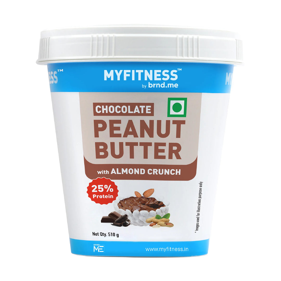 MyFitness Peanut Butter - Chocolate | 25% Protein | Almond Crunch | Chocolate Peanut Butter Spread