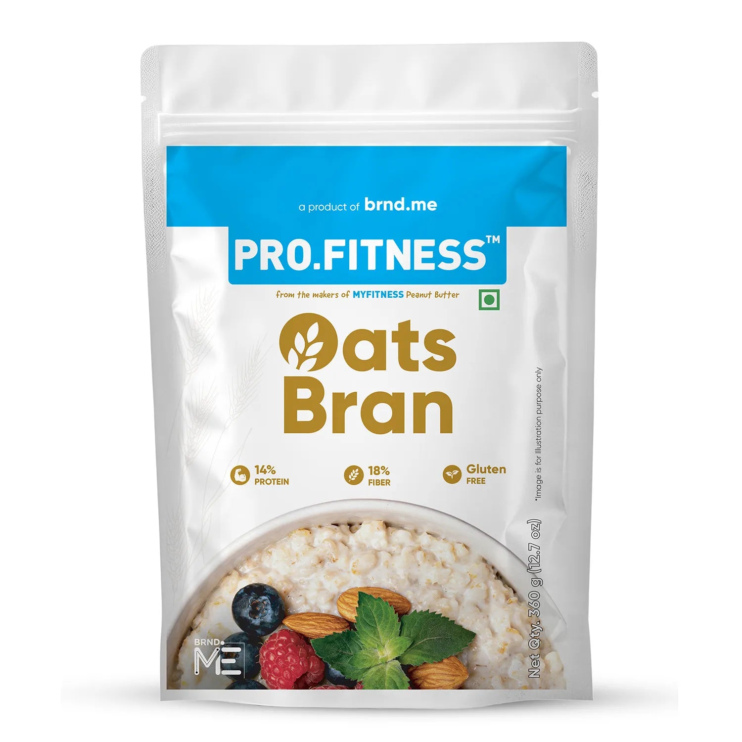 Pro.Fitness Oats Bran | 14% Protein | Healthy Oats With High Fiber and Zero Cholesterol