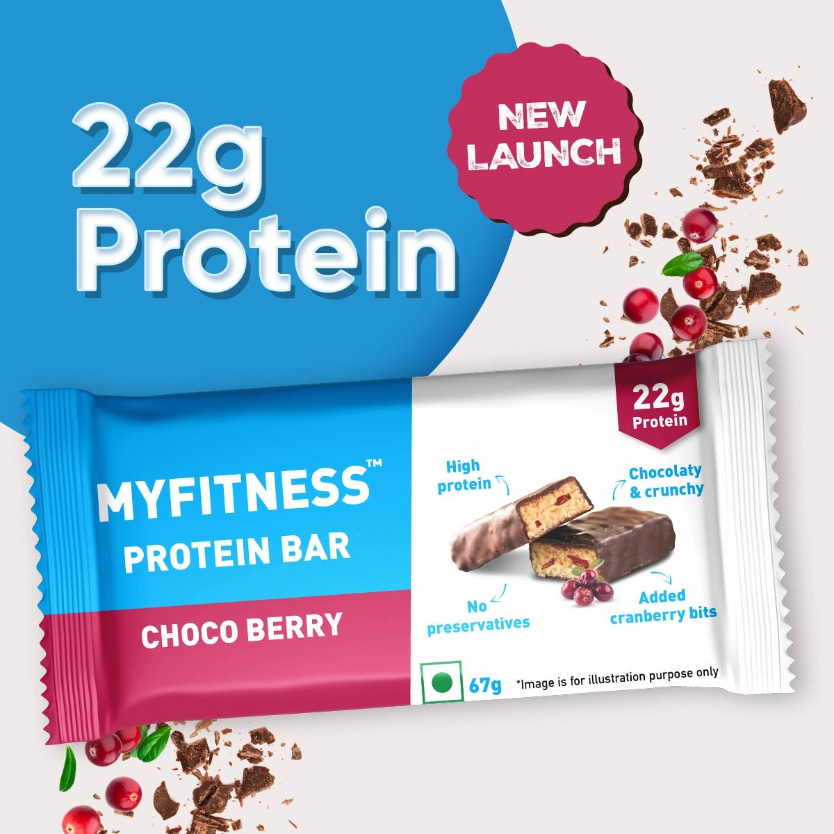 Choco berry Protein Bar 6 in 1 Pack