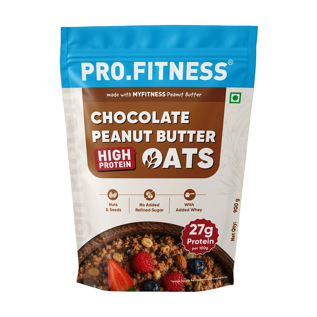 Pro.Fitness High Protein Chocolate Peanut Butter Oats | Made with MyFitness Chocolate Peanut Butter | 27% Protein | No Added Refined Sugar