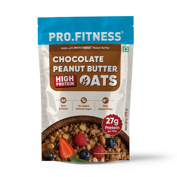 Pro.Fitness High Protein Chocolate Peanut Butter Oats | Made with MyFitness Chocolate Peanut Butter | 27% Protein | No Added Refined Sugar