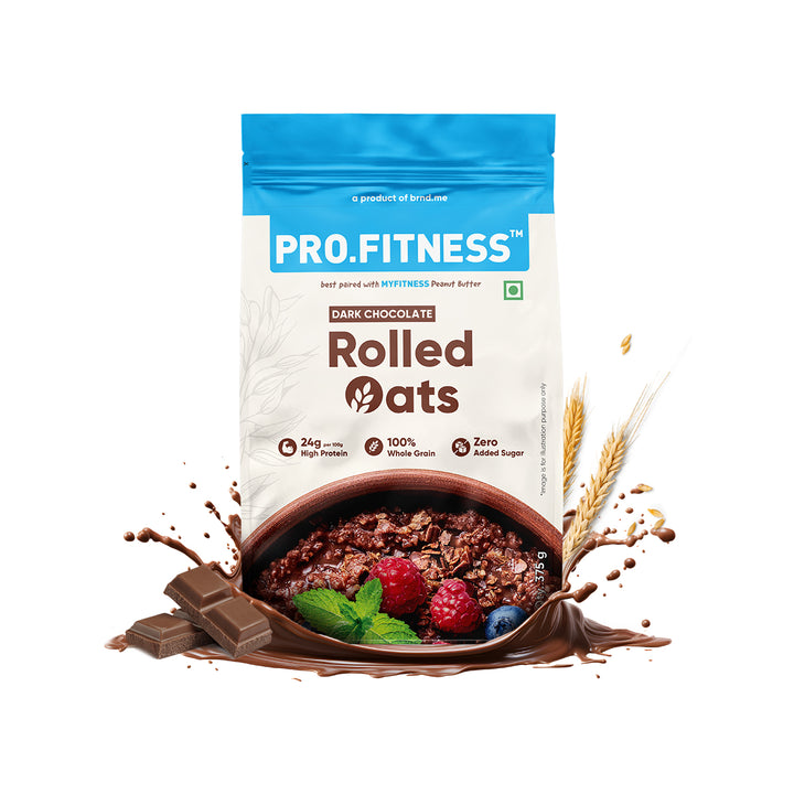 PRO.FITNESS Dark Chocolate Rolled Oats 375g