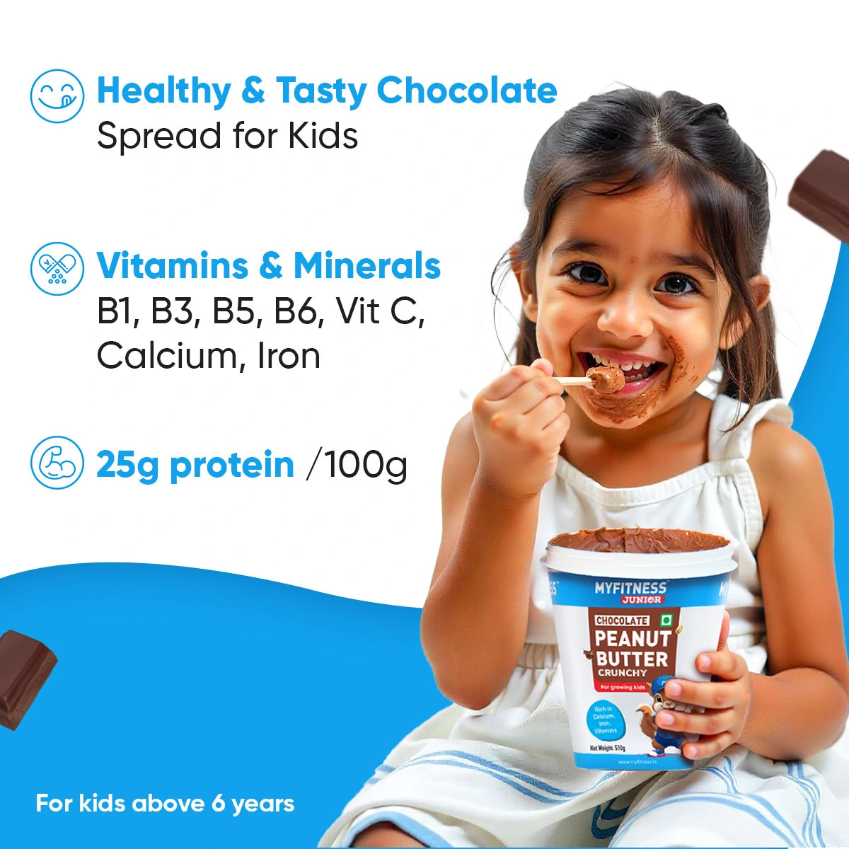 Kids Chocolate Crispy Peanut Butter Spread with Added Minerals