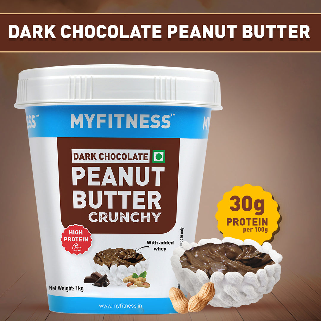 Dark Chocolate Crunchy Peanut butter with Added Whey (30% Protein)