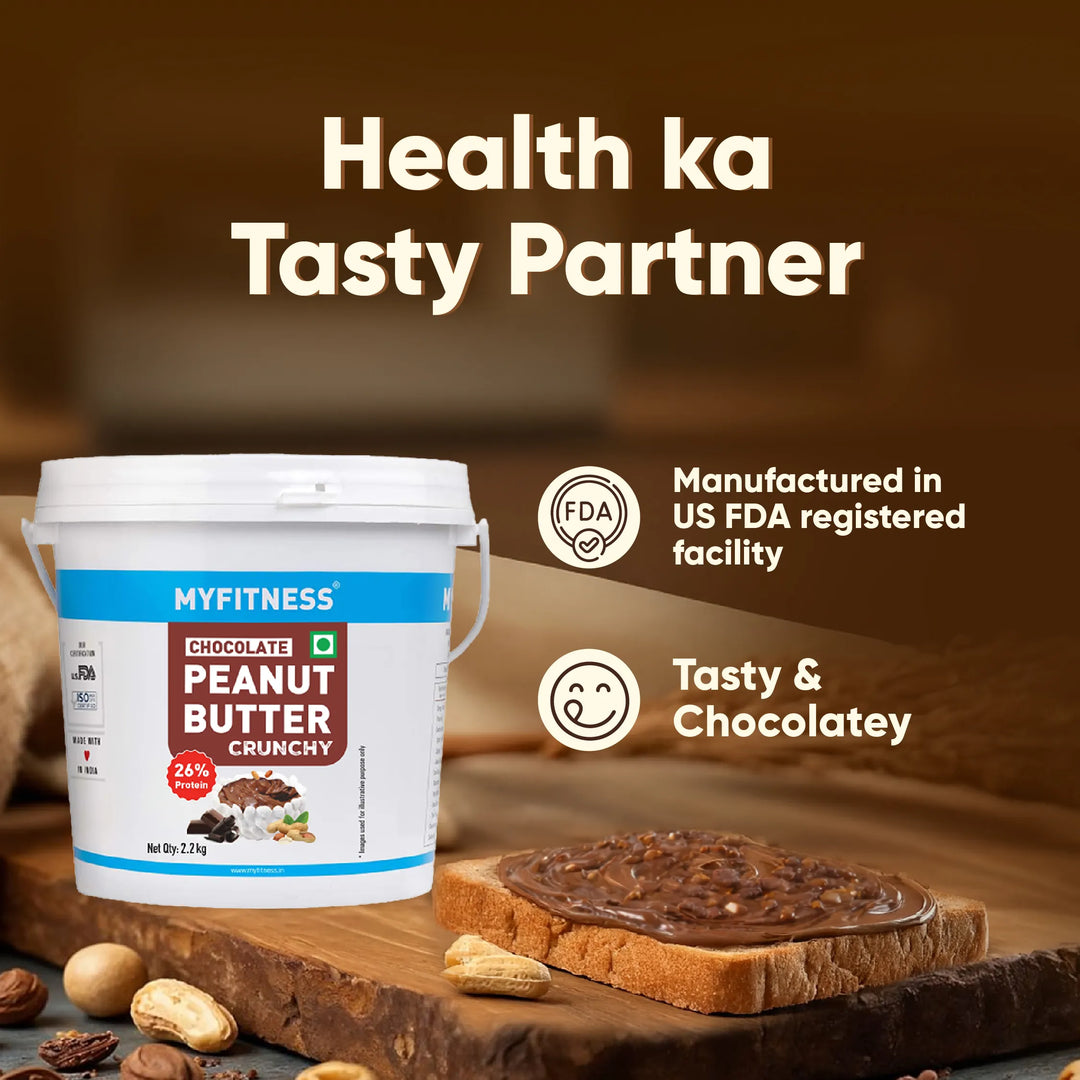 MyFitness Peanut Butter - Chocolate | 26% Protein | Crunchy | Chocolate Peanut Butter Spread