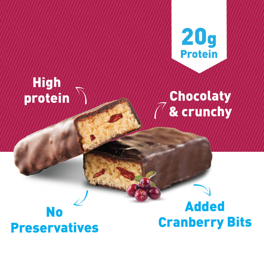 PRO.FITNESS Choco berry Protein Bar 60g, Pack of 6