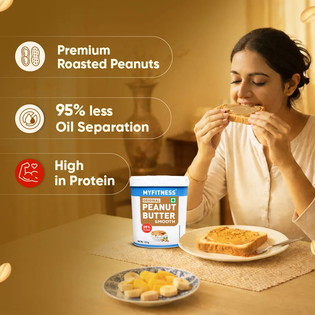 MyFitness Peanut Butter - Original | 28% Protein | Smooth | Classic Peanut Butter Spread