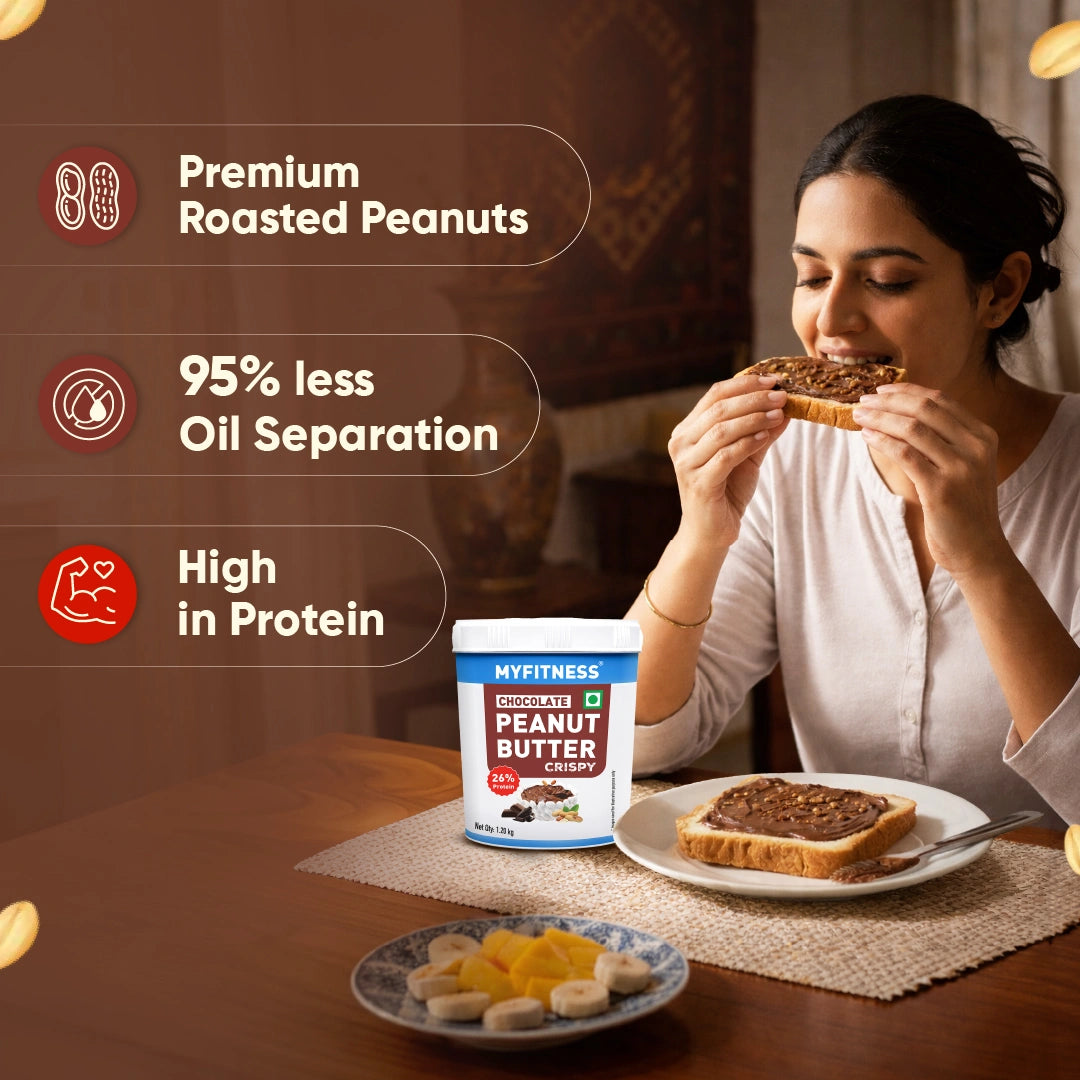 MyFitness Peanut Butter - Chocolate | 26% Protein | Crispy | Chocolate Peanut Butter Spread