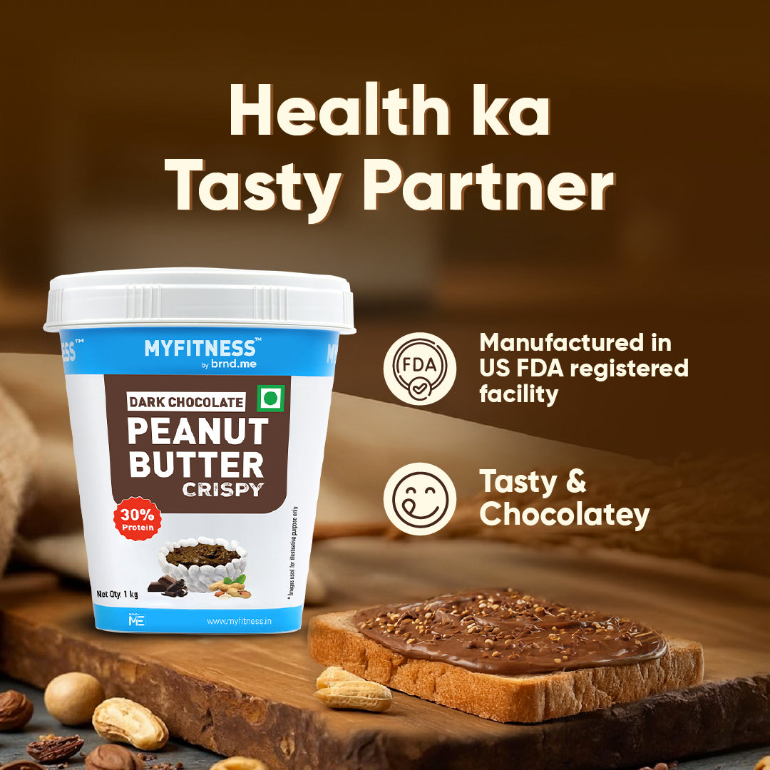 MyFitness Peanut Butter - Dark Chocolate | 29% Protein | Crispy | Rich Chocolate Peanut Butter Spread