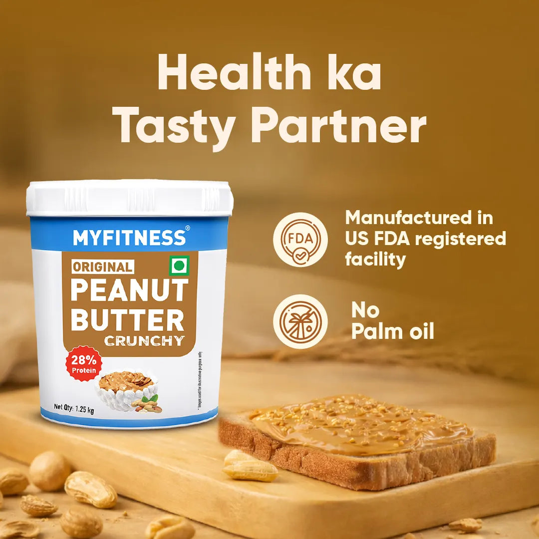MyFitness Peanut Butter - Original | 28% Protein | Crunchy | Classic Peanut Butter Spread