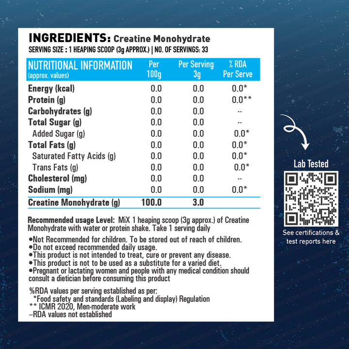 Micronised Creatine Monohydrate - Unflavoured (100% Creatine)