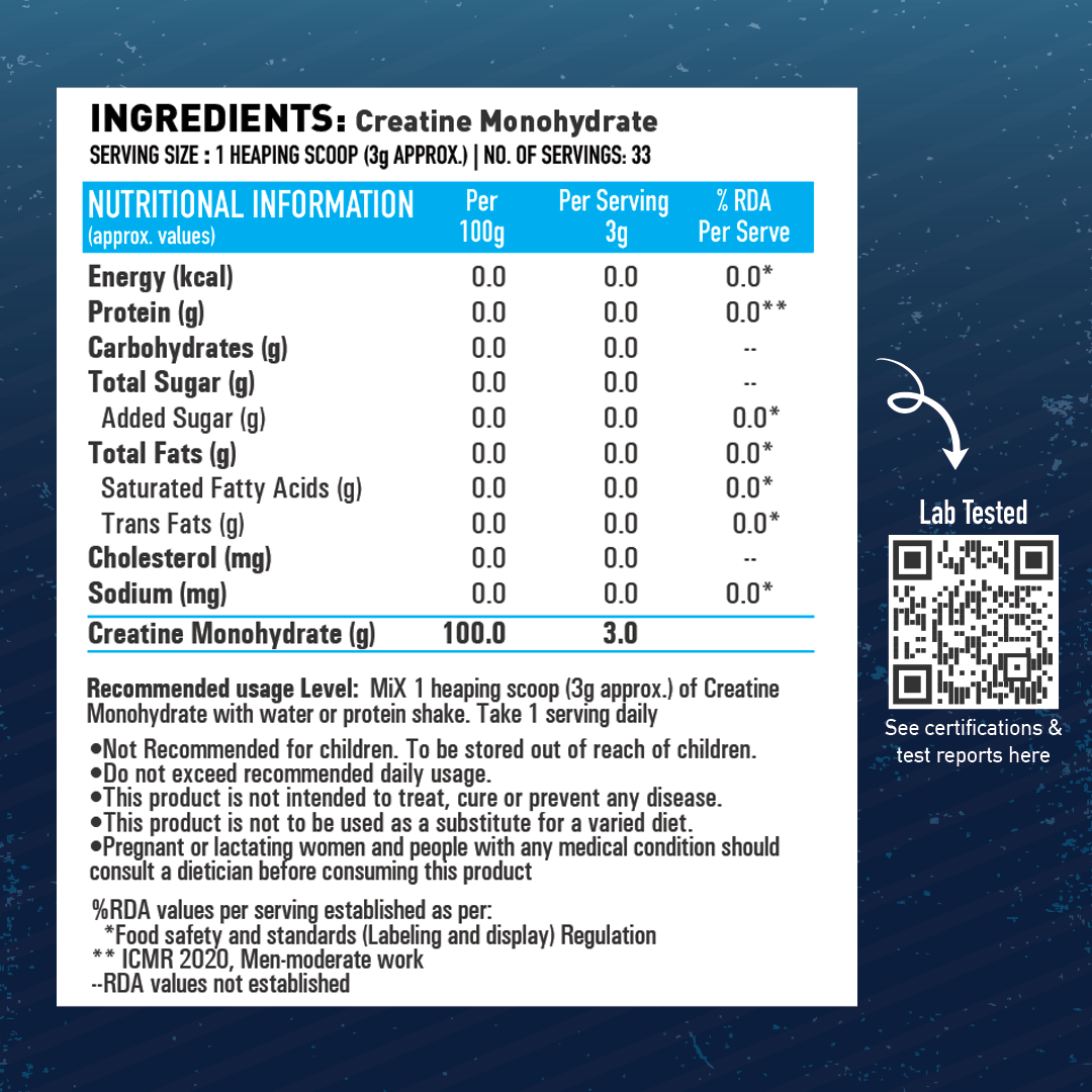 Micronised Creatine Monohydrate - Unflavoured (100% Creatine)