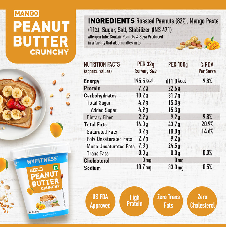 Mango Peanut Butter Crunchy 510g