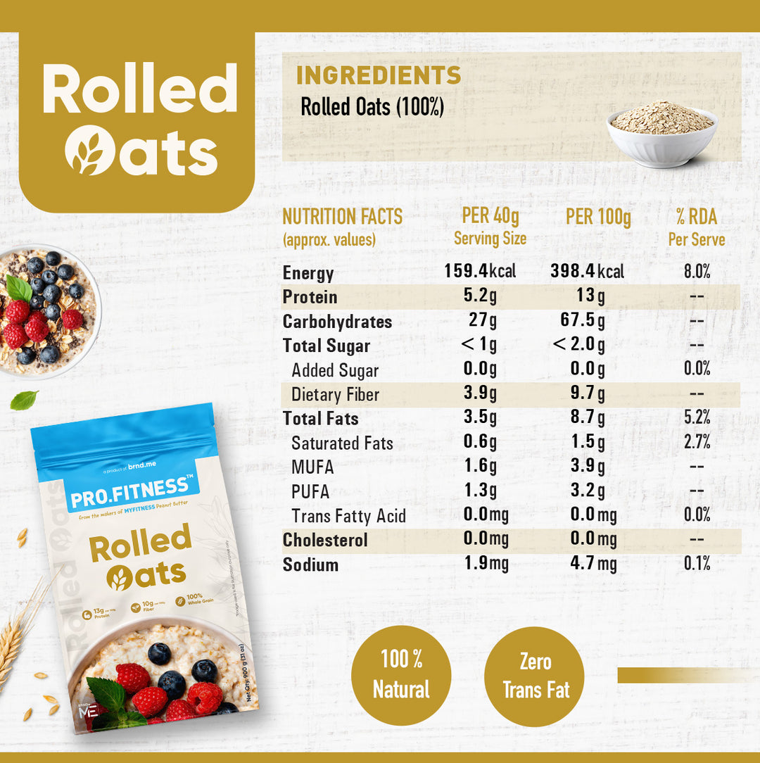 PRO.FITNESS Rolled Oats 900g