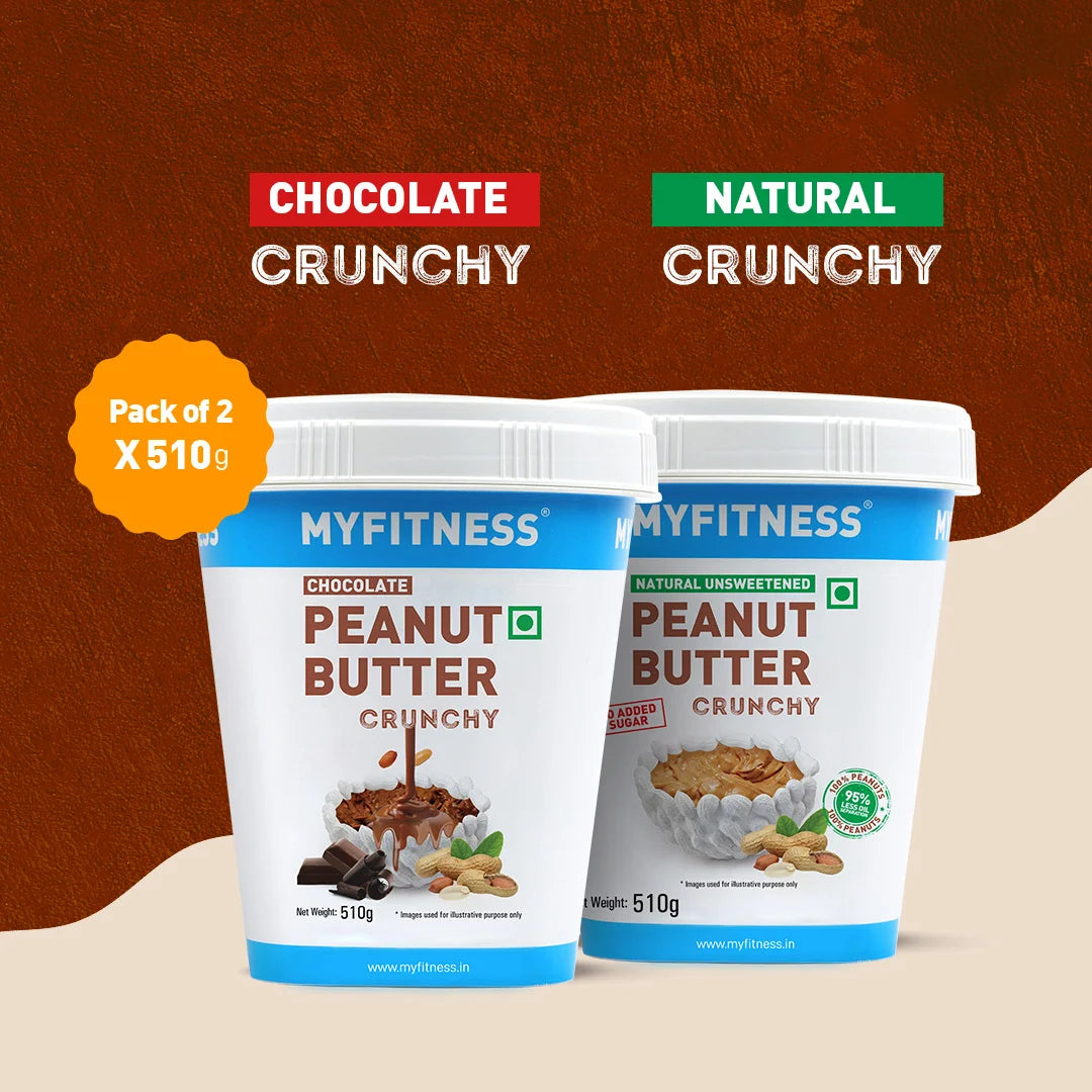 MyFitness Combo -  Chocolate Peanut Butter: Crunchy &  Natural Peanut Butter: Crunchy