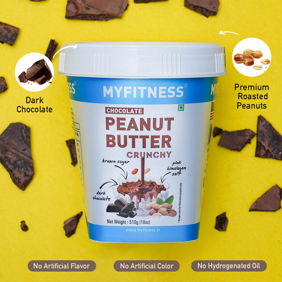 MyFitness Chocolate Combo 510gm: Chocolate Smooth, Chocolate Crunchy & Dark Chocolate Smooth