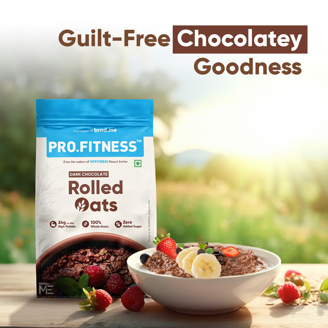 PRO.FITNESS Dark Chocolate Rolled Oats 375g