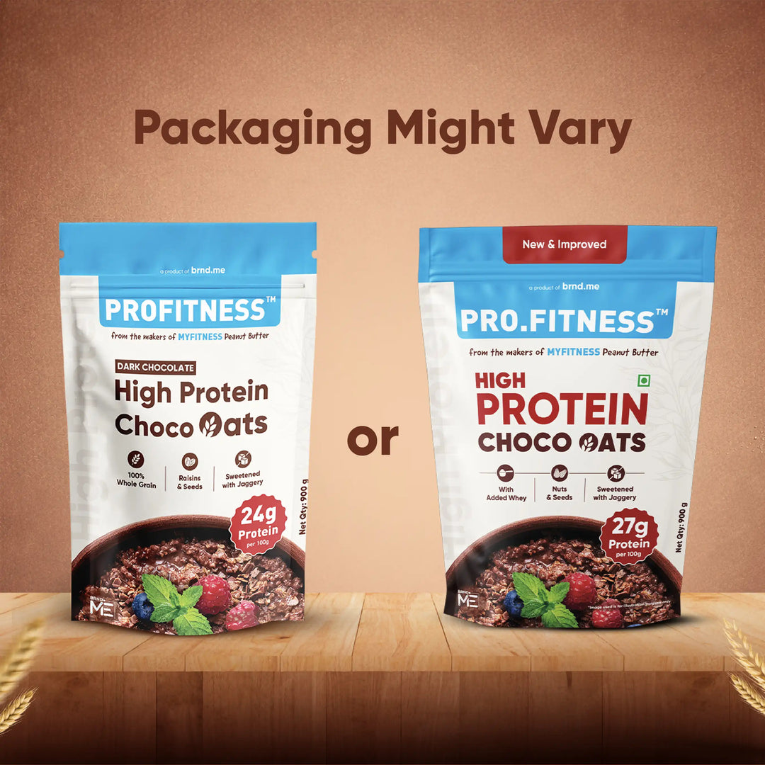 Pro.Fitness High Protein Chocolate Oats | Dark Chocolate | Healthy Oats With Nuts, Seeds & Added Whey