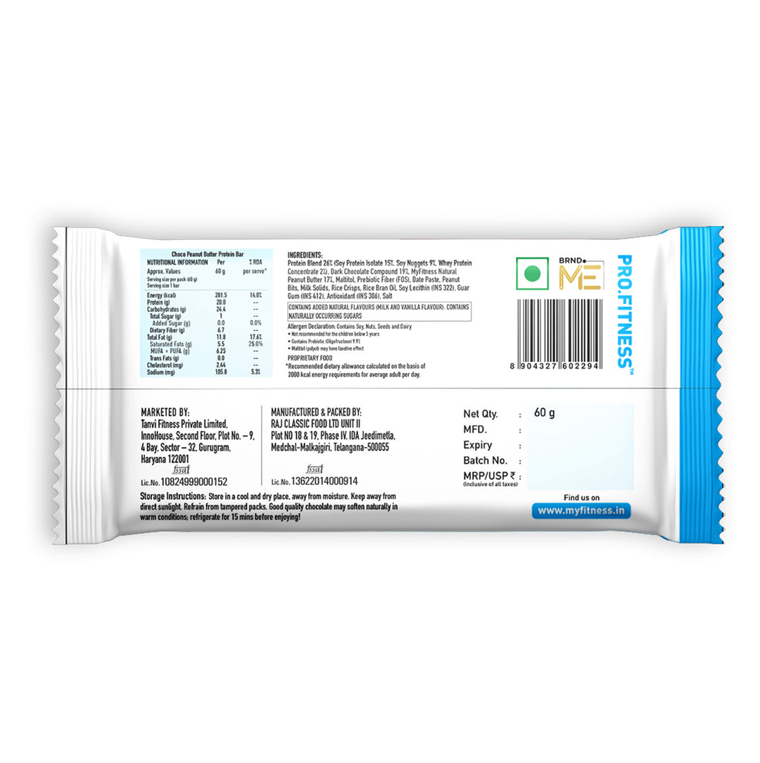 Protein Bar - Choco Peanut Butter (20g Protein)