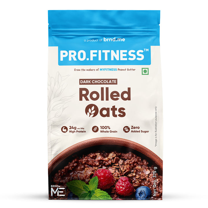 PRO.FITNESS Dark Chocolate Rolled Oats 375g