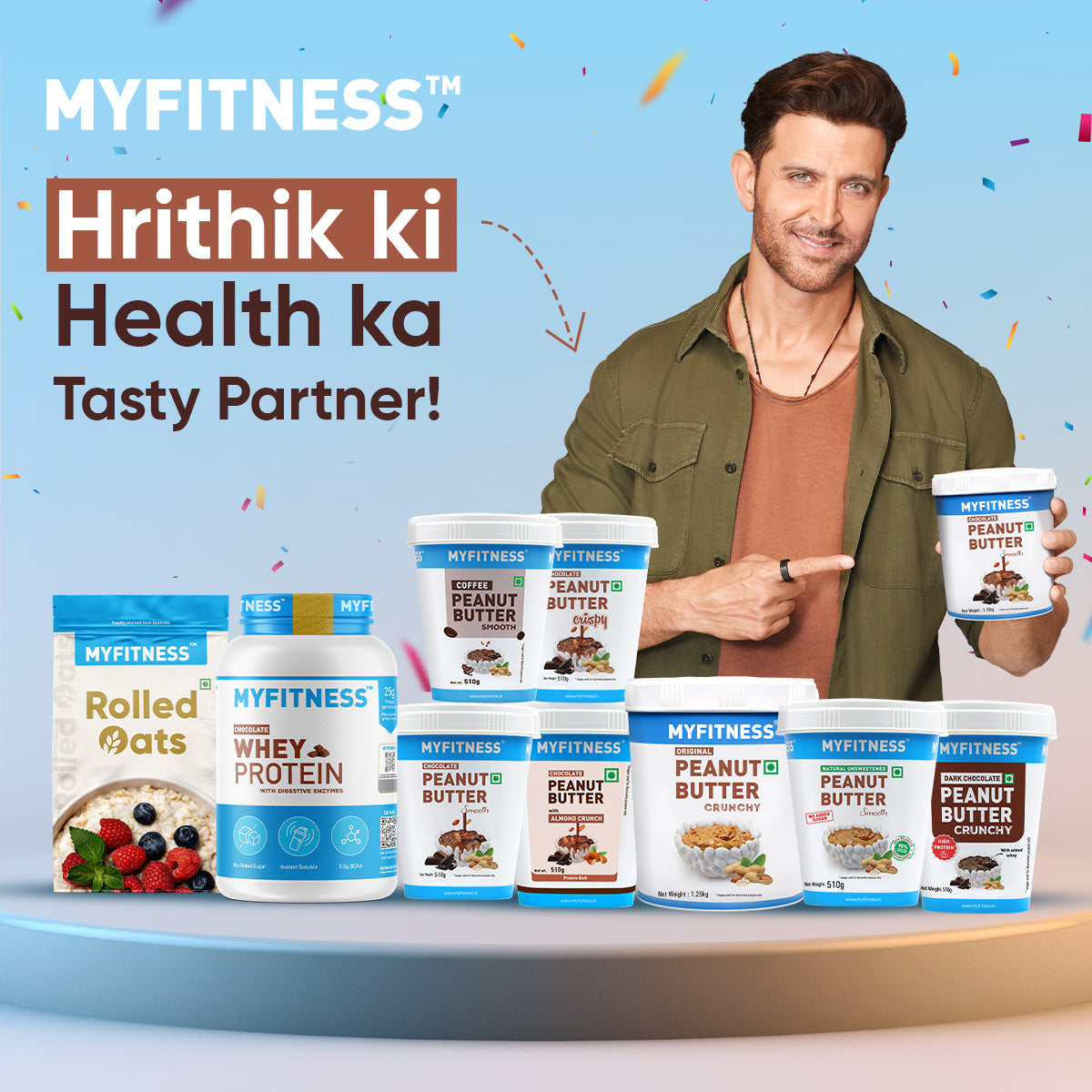 MyFitness Combo 510gm: Chocolate Crispy, Dark Chocolate Smooth & Original Smooth