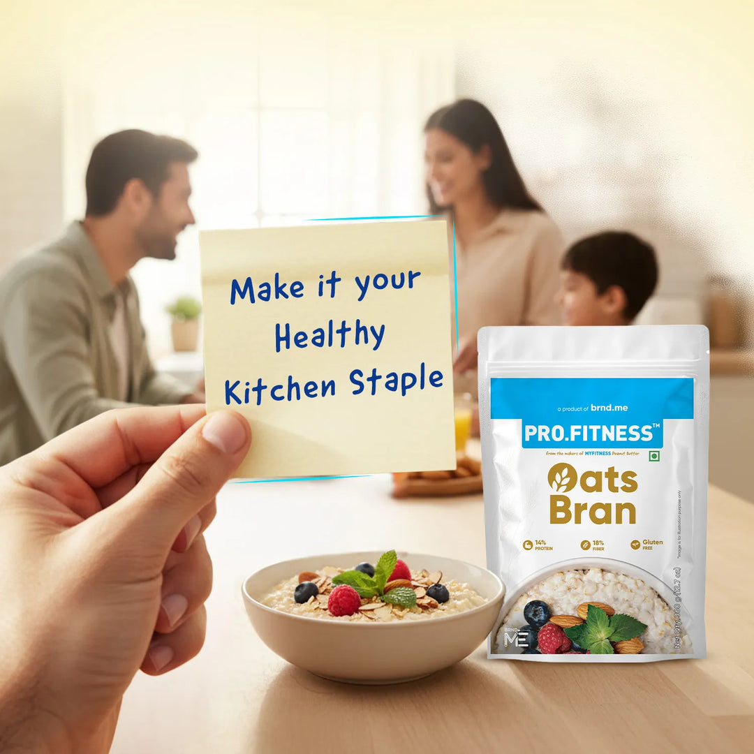 Pro.Fitness Oats Bran | 14% Protein | Healthy Oats With High Fiber and Zero Cholesterol