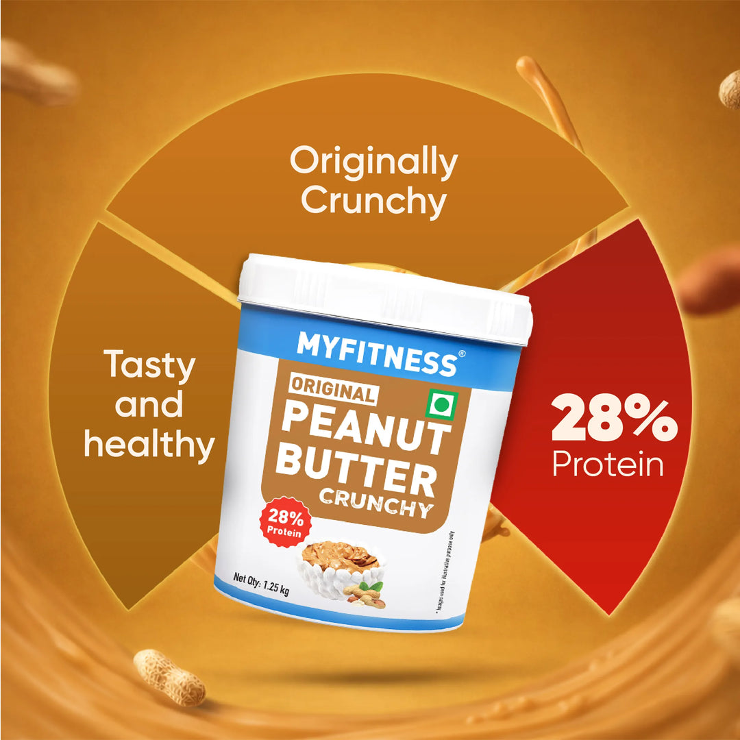MyFitness Peanut Butter - Original | 28% Protein | Crunchy | Classic Peanut Butter Spread