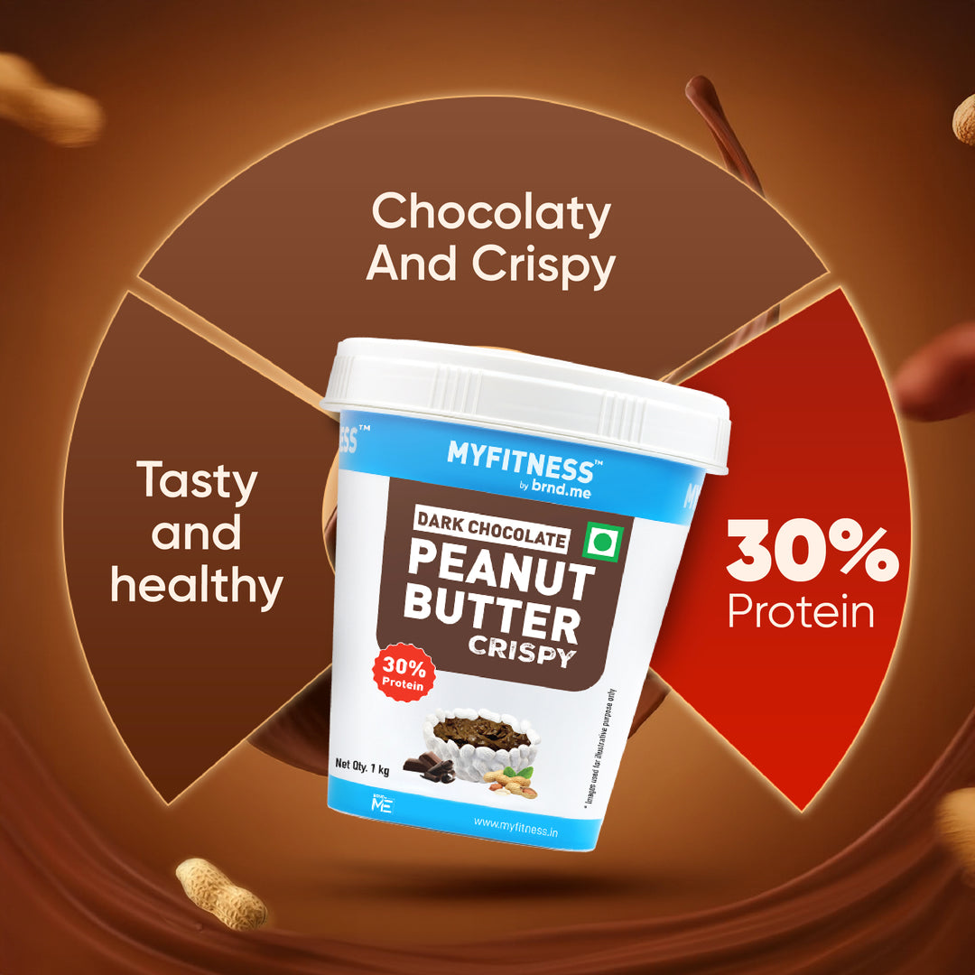 MyFitness Peanut Butter - Dark Chocolate | 29% Protein | Crispy | Rich Chocolate Peanut Butter Spread