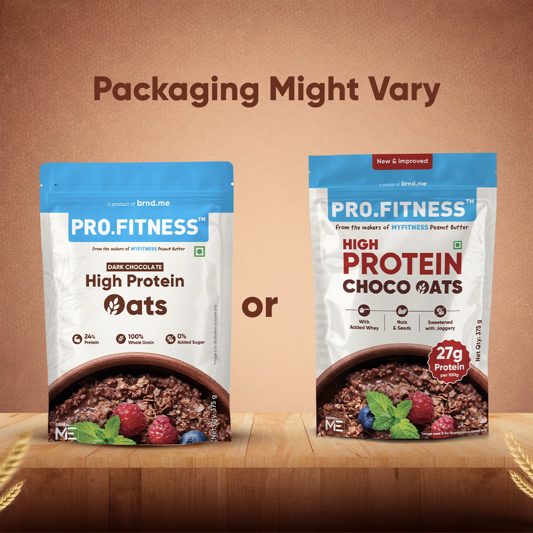Pro.Fitness High Protein Chocolate Oats | Dark Chocolate | 27% Protein | Healthy Oats With Nuts, Seeds & Added Whey