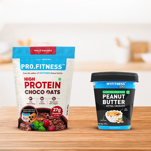 High Protein Combo | High Protein Chocolate Oats + Peanut Butter Classic Zero | Healthy Breakfast