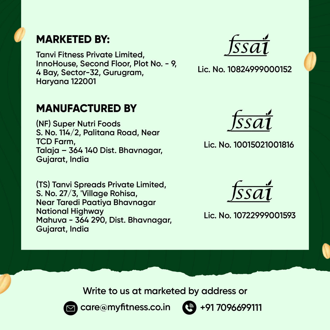 MyFitness Peanut Butter - Natural Unsweetened | 31% Protein | Crunchy | Zero Sugar Peanut Butter Spread