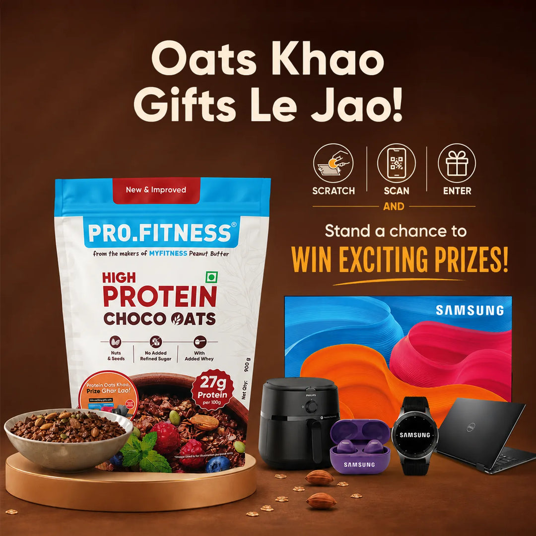 Pro.Fitness High Protein Chocolate Oats | Dark Chocolate | Healthy Oats With Nuts, Seeds & Added Whey