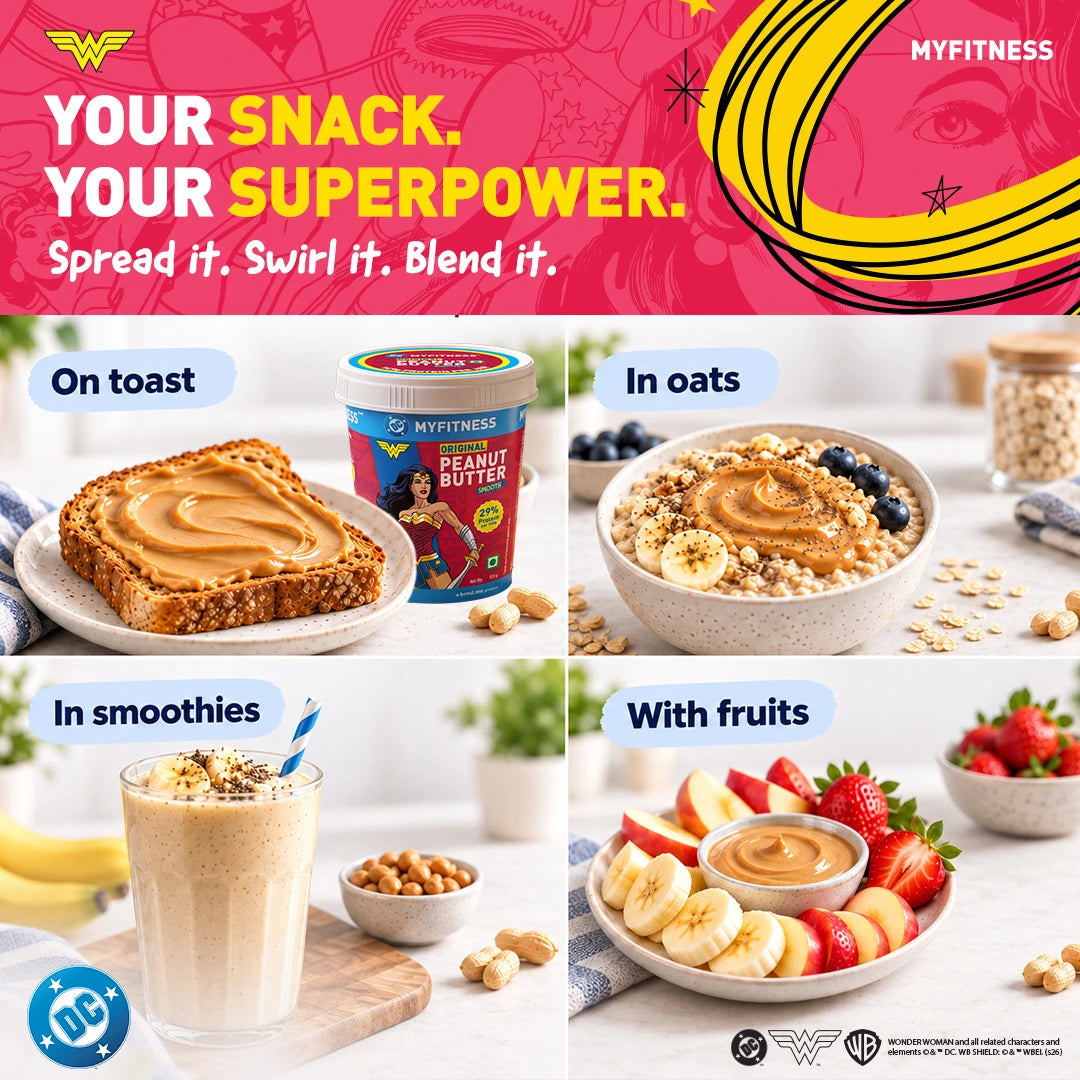 MyFitness x Wonder Woman | Original Peanut Butter Smooth 510g | 29% Protein | High Protein