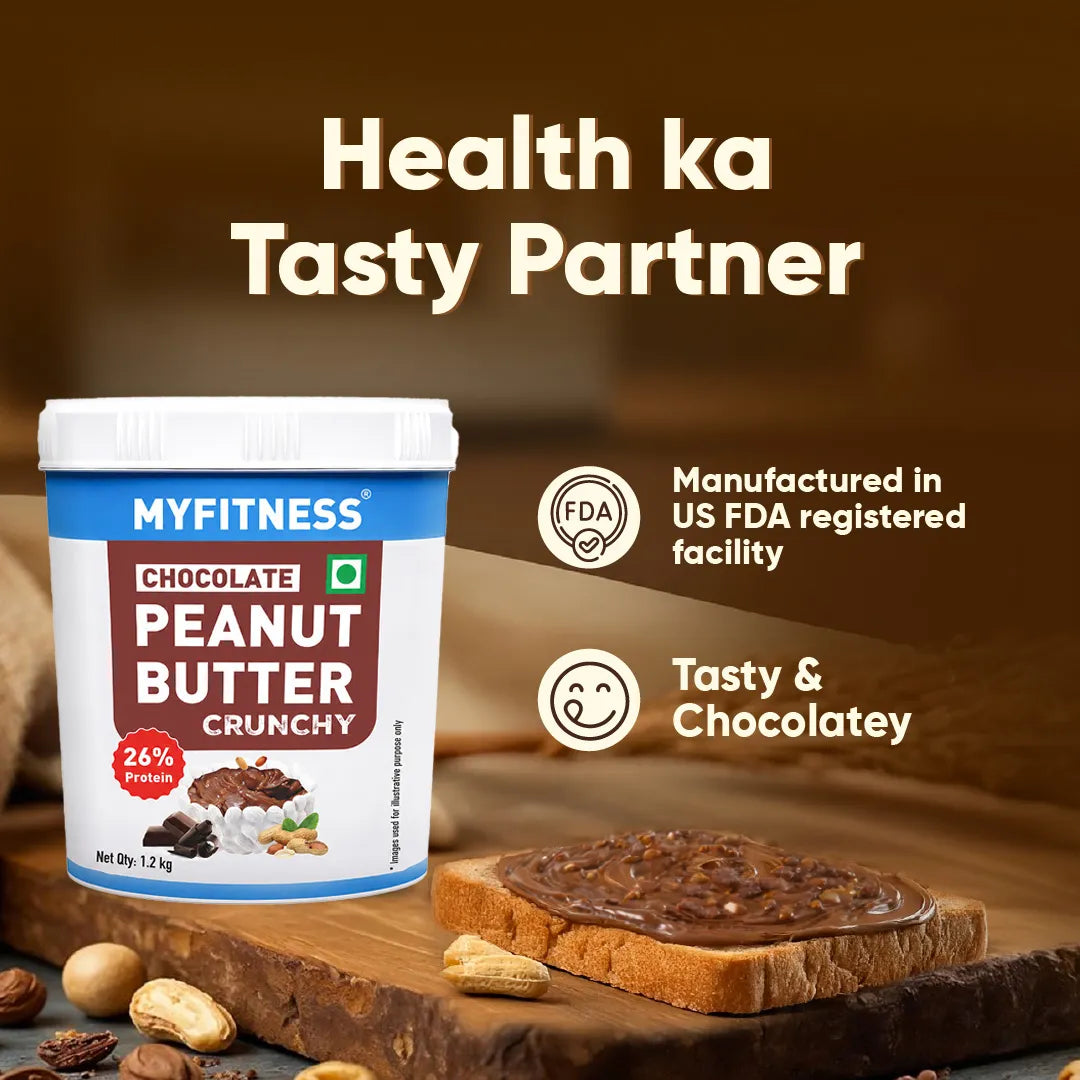 MyFitness Peanut Butter - Chocolate | 26% Protein | Crunchy | Chocolate Peanut Butter Spread