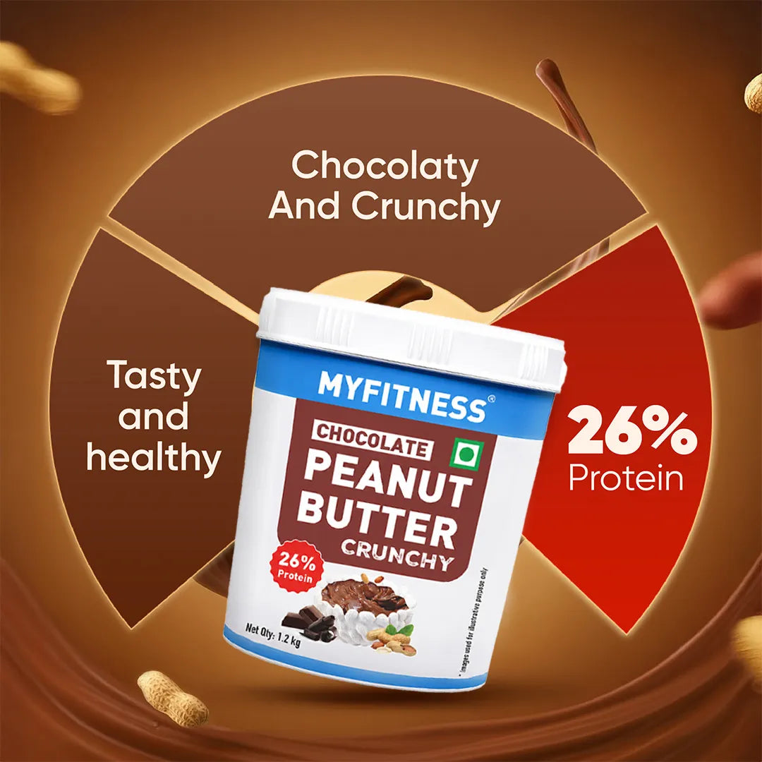 MyFitness Peanut Butter - Chocolate | 26% Protein | Crunchy | Chocolate Peanut Butter Spread
