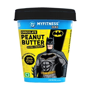 MyFitness x Batman | Chocolate Zero Peanut Butter Extra Crunchy | 27% Protein | Zero Added Sugar | High Protein