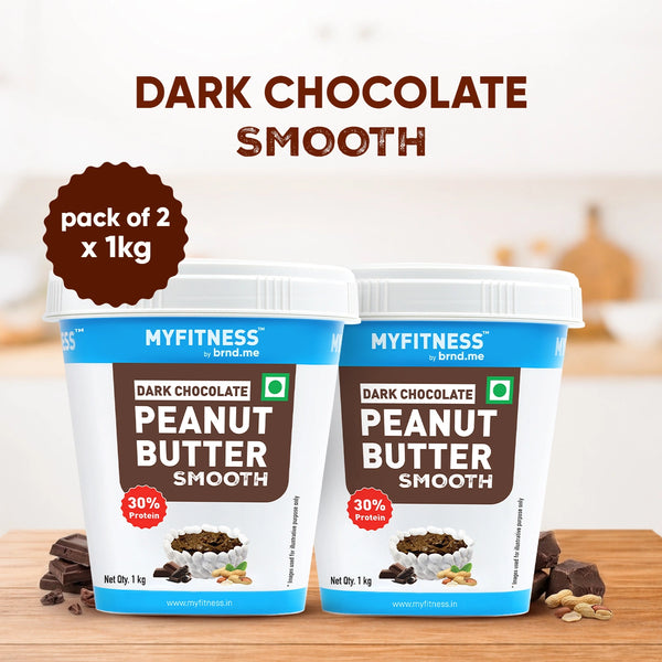 MyFitness Peanut Butter - Dark Chocolate | 30% Protein | Smooth | Rich Chocolate Peanut Butter Spread
