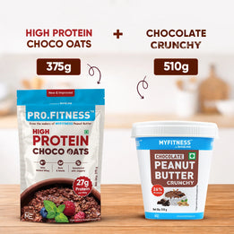 High Protein Choco Oats + Chocolate Peanut Butter Crunchy Combo