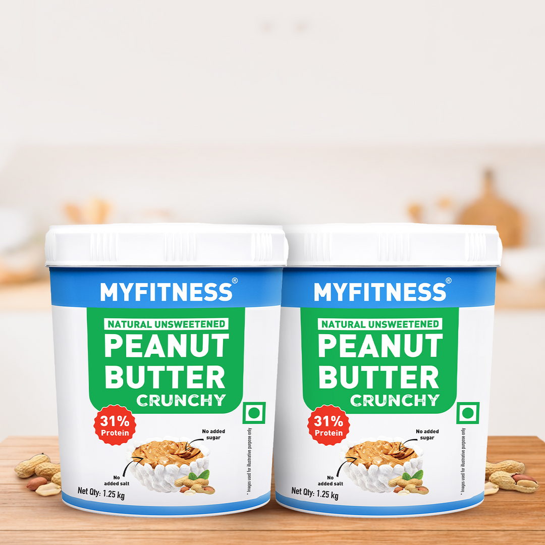 MyFitness Peanut Butter - Natural Unsweetened | 31% Protein | Crunchy | Zero Sugar Peanut Butter Spread
